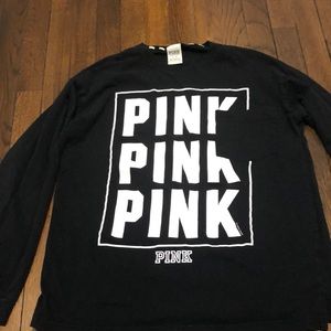 Pink long sleeve tshirt with pocket